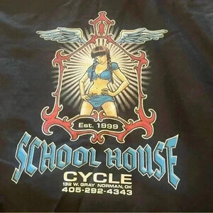 Button Up School House Cycle Shirt 3XL